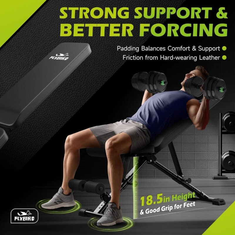 Achieve Your Fitness Goals with the Flybird Adjustable Weight Bench - Image 4