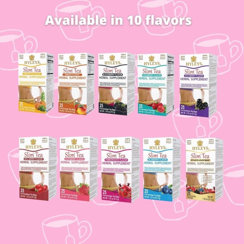 Hyleys Slim Tea 5 Flavor Assortment: Your Natural Ally for Weight Loss and Detox - Image 3